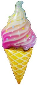 Шар (47''/119 см) Фигура, Искрящееся мороженое, Градиент, 1 ш